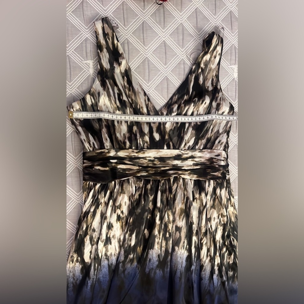 Marc New York Navy and Metallic a line knee length abstract pattern tank dress 6 - Picture 5 of 9